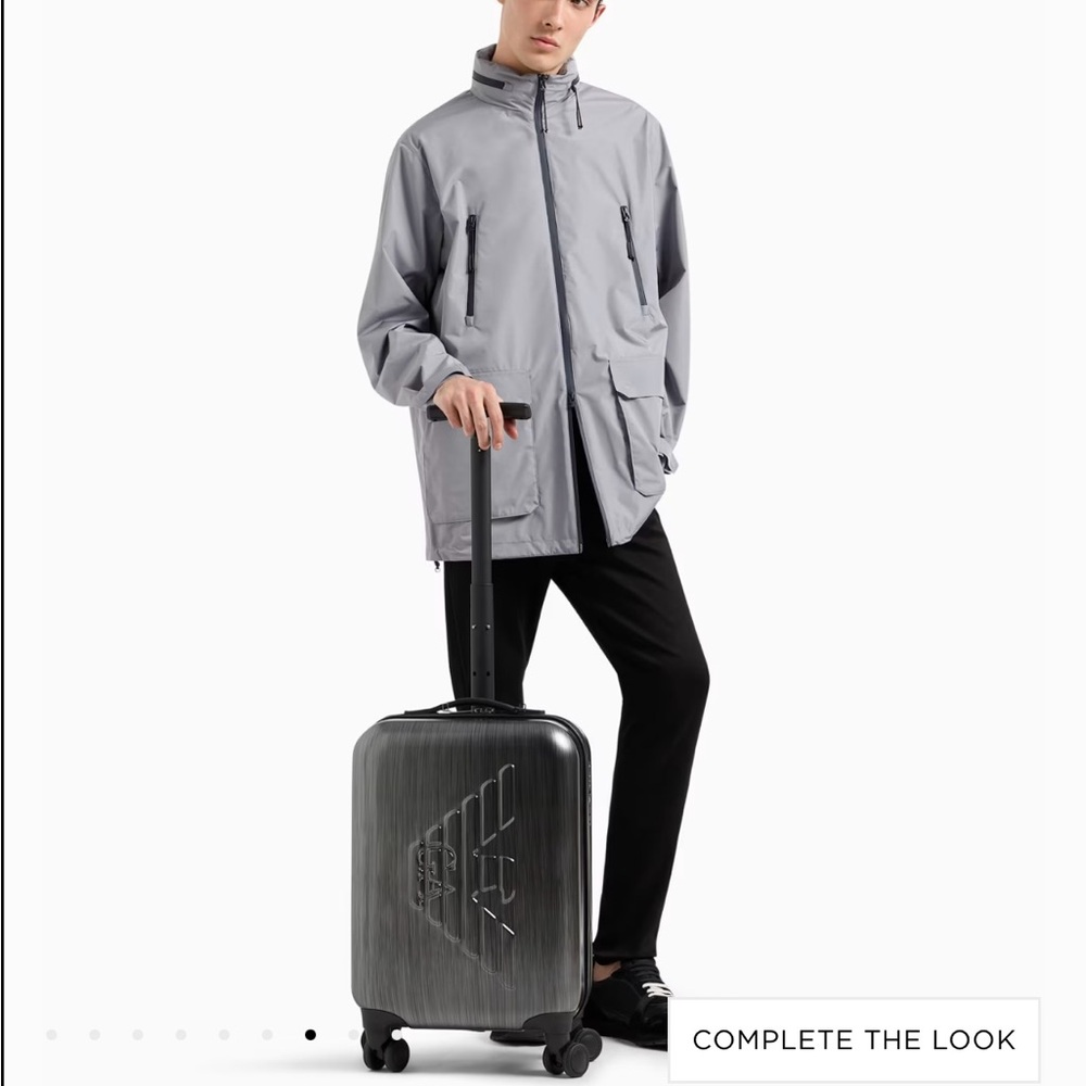 Emporio Armani Gray Hard Shell Suitcase Carry-On